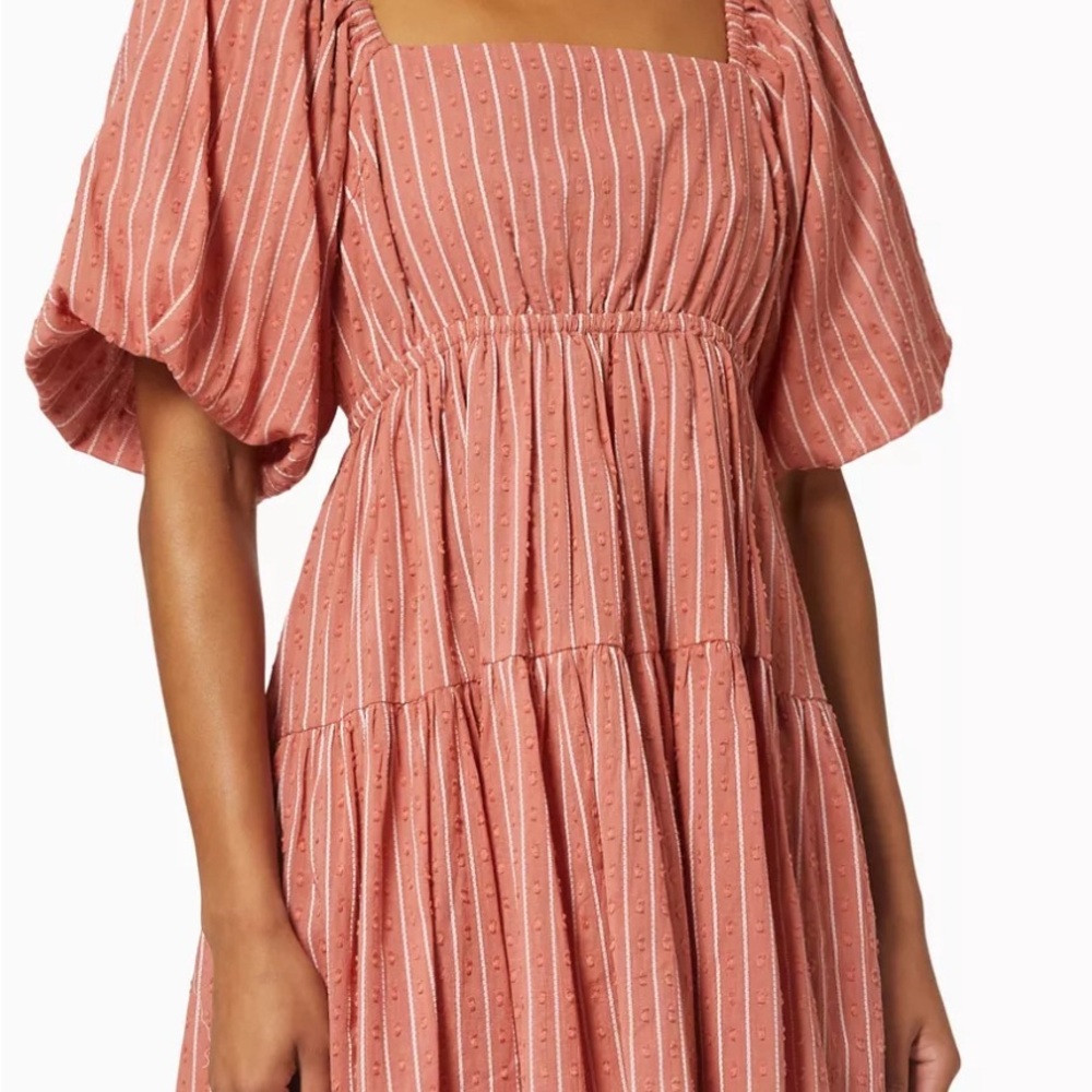 Elegant Pink Striped Dress